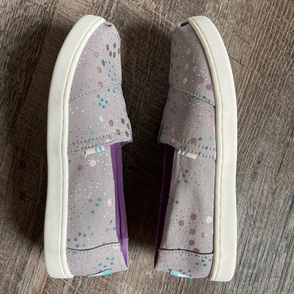 Toms Alpargata Drizzle Grey Superbloom Dot print shoes